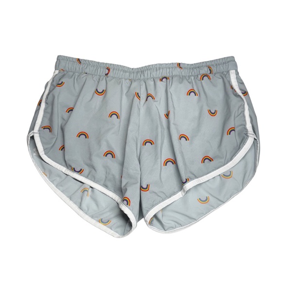 Rabbit Pants - Rabbit Women's Repeats 2” rainbow love all Athletic running Shorts pride workout